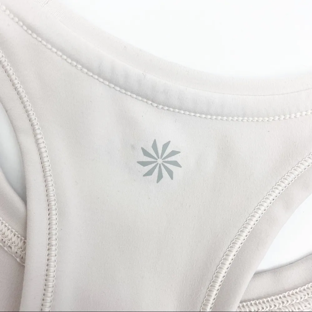 Athleta Shanti Watercolor Stripe Crop Tank Top Tie Dye Mortar Mushroom Taupe - Image 10