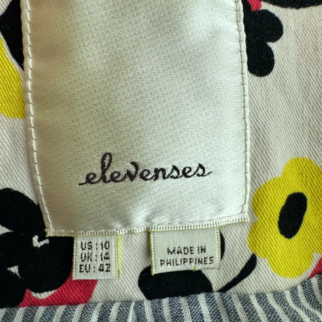 Anthropologie Elevenses Dahlia Cap Sleeve Floral Blazer Size 10 - Image 4