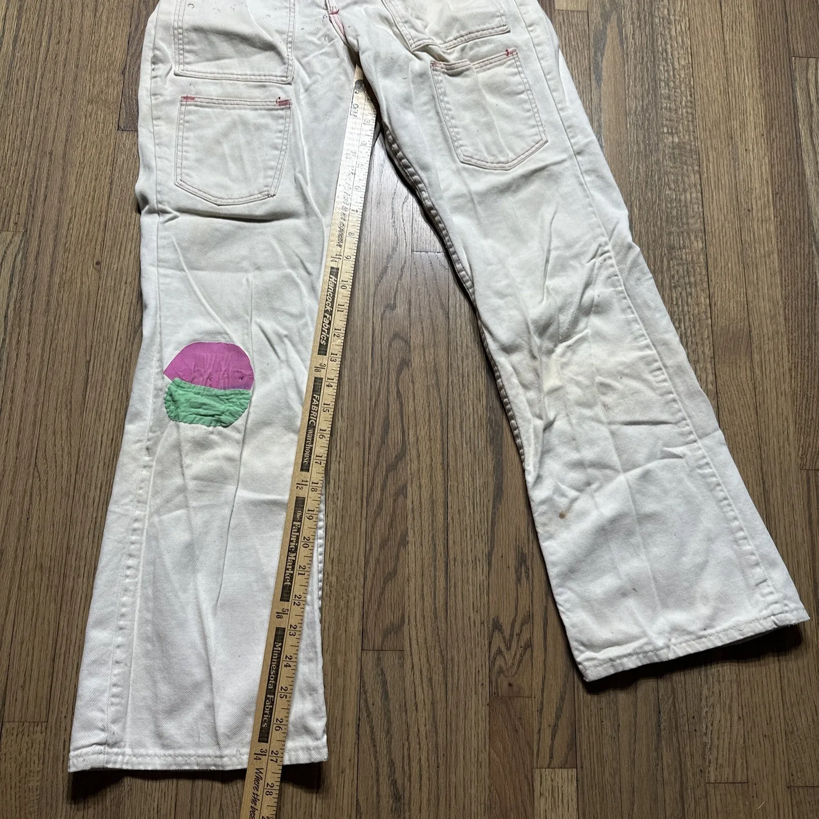 True Vintage Pants Womens 22x28 Flare Hippie 70s Patches Concert Woodstock Size undefined - Image 10