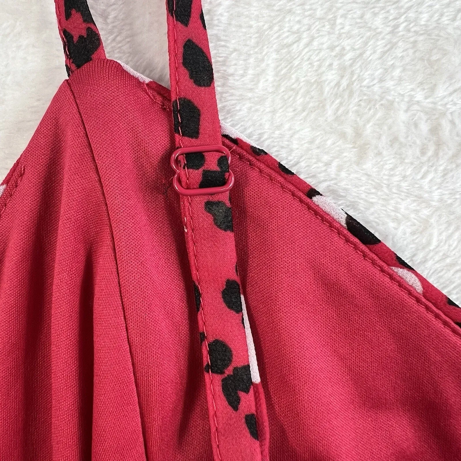 Torrid Plus 1 1X Peplum Chiffon Midi Cami Top Pink Leopard Animal Print Whimsy - Image 12