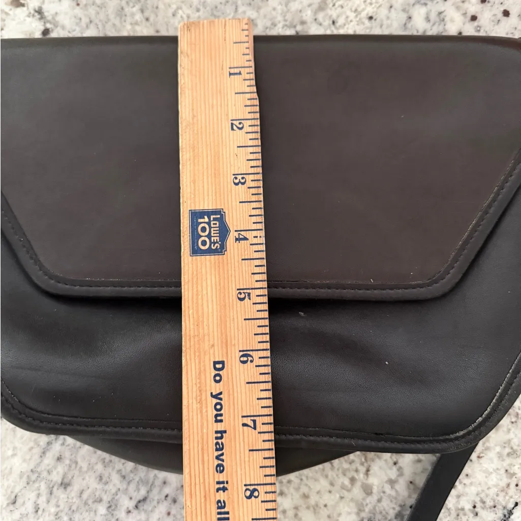 Vintage COACH #9947 "Vista" Black Leather Crossbody Bag Purse Saddle 90’s - Image 9