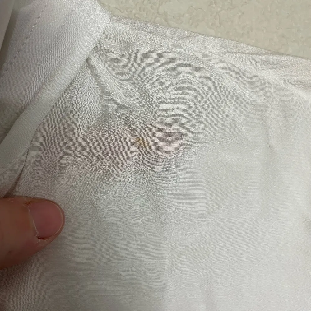 Zac Zac Posen White Button Down Shirt Black Piping - Image 3