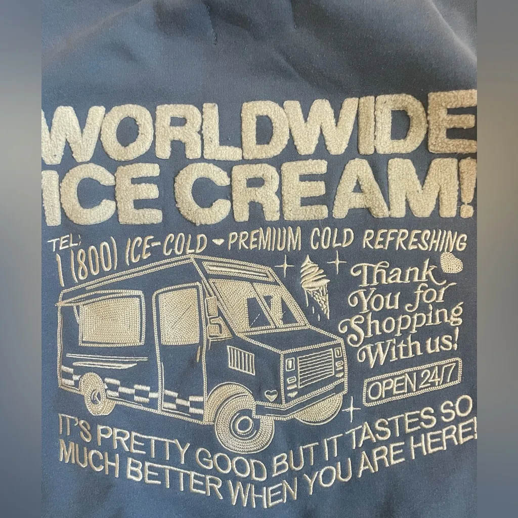 Dandy Worldwide Ice Cream Blue Crewneck Size L - Image 4