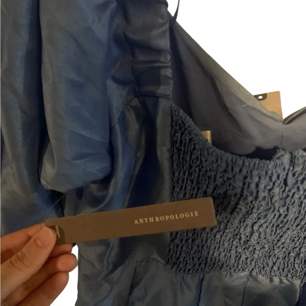 Anthropologie Hutch blue twist front dress size L NWT - Image 6