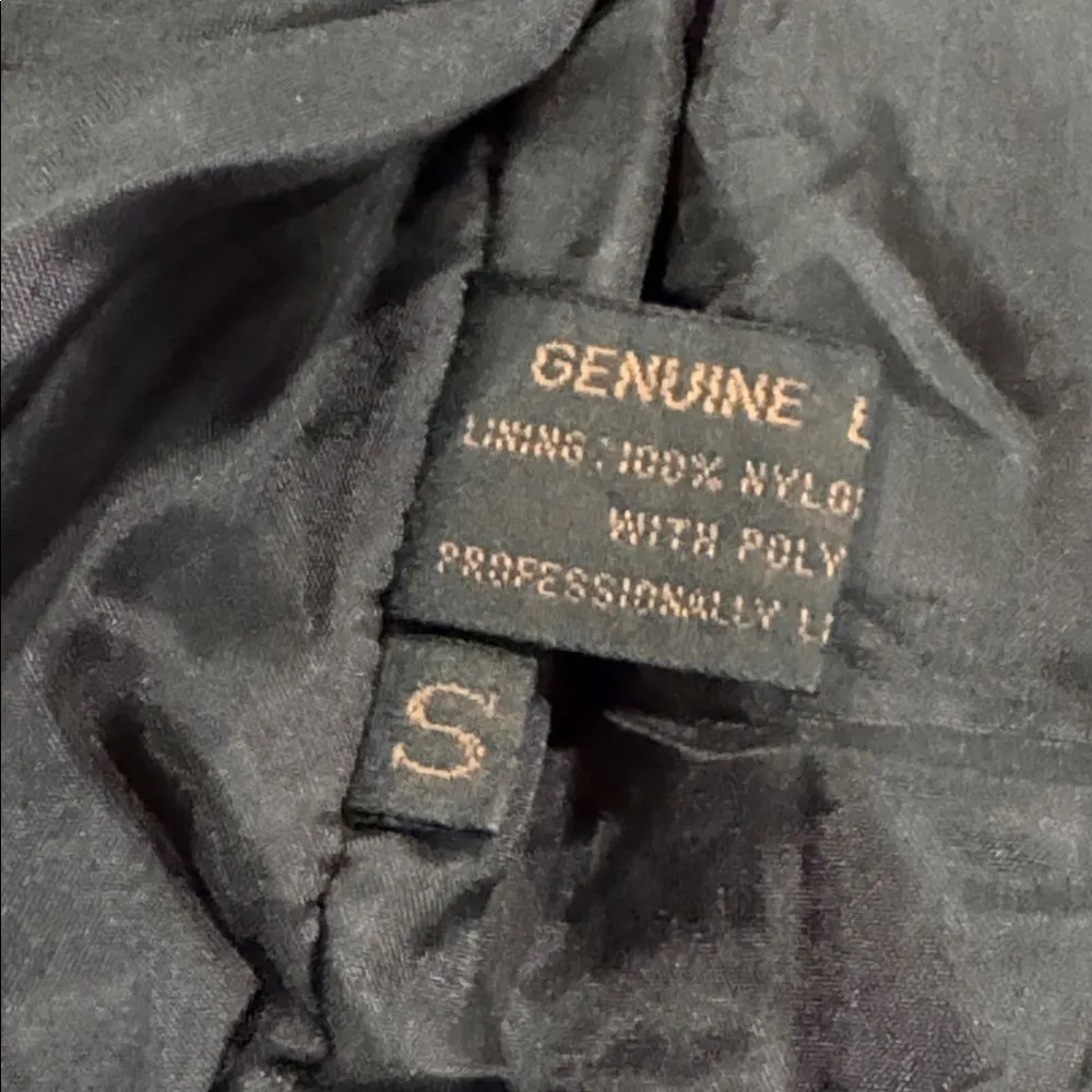 Sea dream Vintage 90s Black Suede Jacket with Embroidered Details Y2K Size S - Image 5