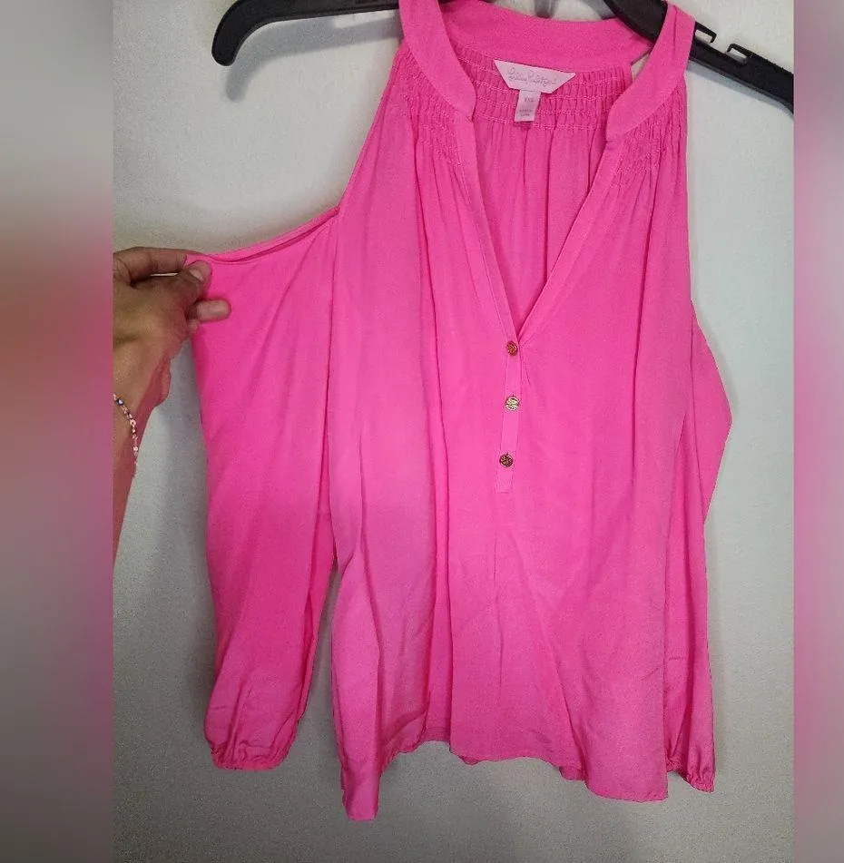 Lilly Pulitzer sunny shoulder Elsa top xxs - Image 2