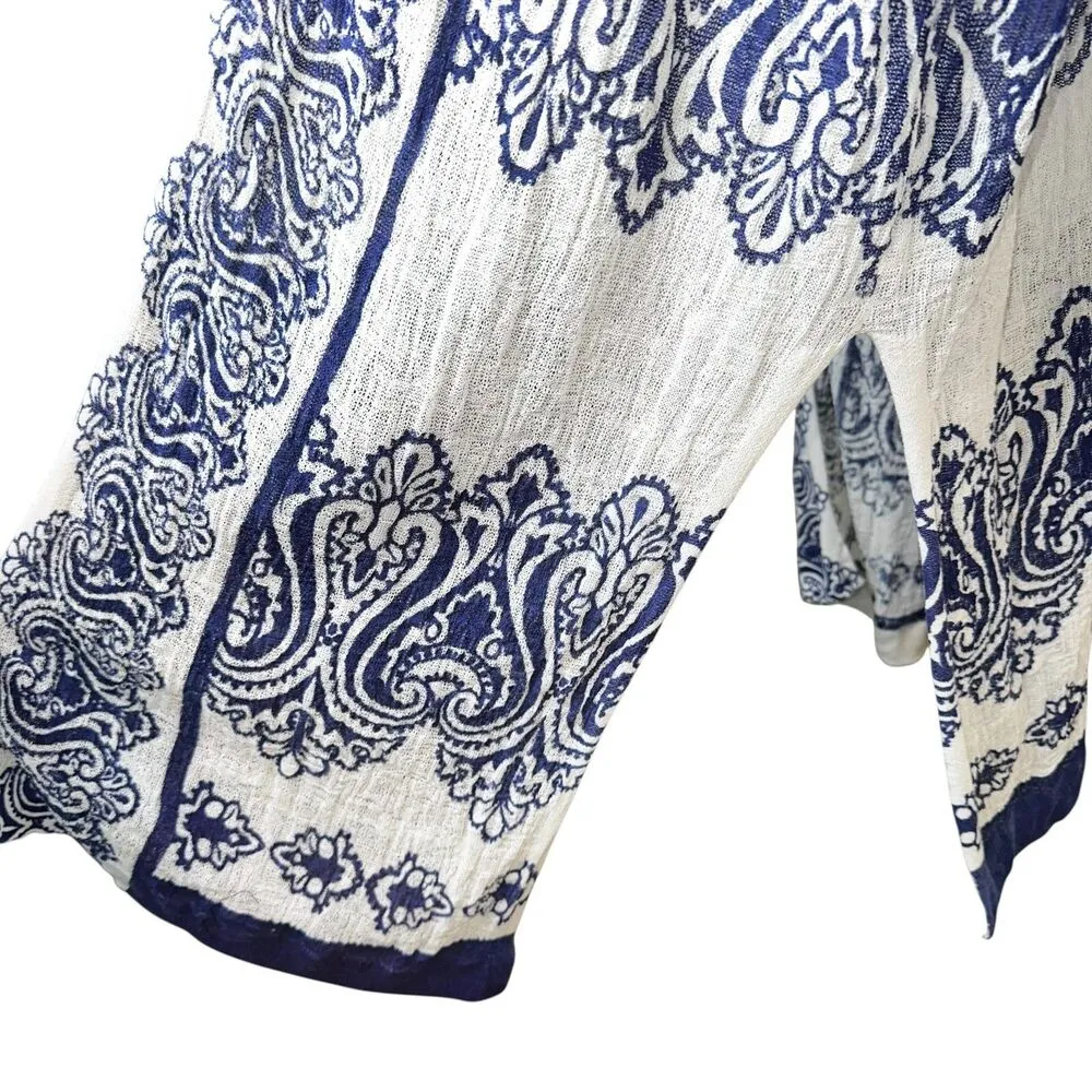 Chico's Kimono Style Open Cardigan Gauze Beach Cover Up 2 Large Resort Vacation - Image 4