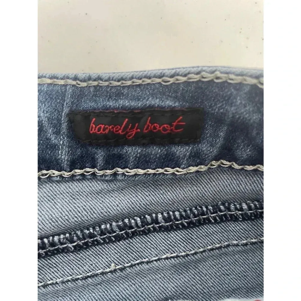 Women's Earl Jeans Barely Boot Bling Y2K Bootcut Jeans Size 10 Blue GUC! 0122 Blue - Image 13