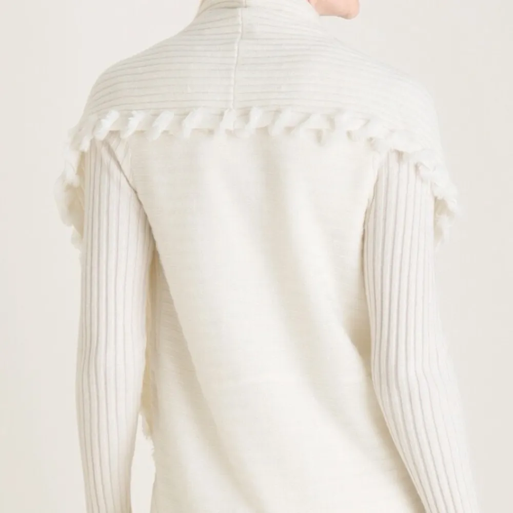 Chicos Cashmere-Wool Blend Rib-Knit Cardigan With Whipstitch Detail - Image 8