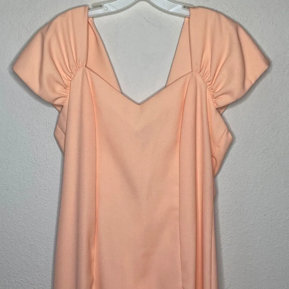 Vintage Designer Formal Dress‎ Peach Orange Size undefined - Image 6