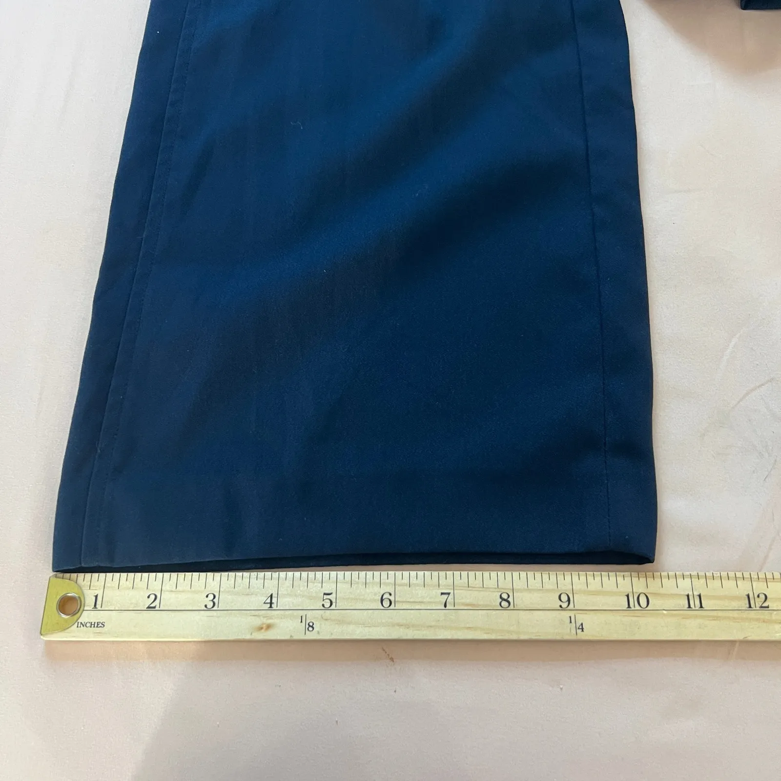 Madewell Wide Leg Cropped Pants Navy Blue Elastic Waist Pockets‎ Womens - Image 12