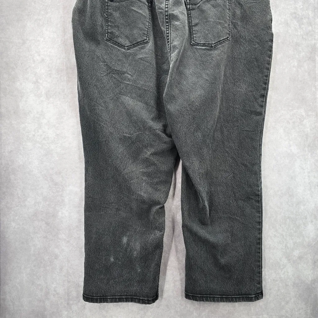 Catherine's Black Right Fit Curvy‎ Petite Wide Straight Denim Jeans 20WP - Image 6