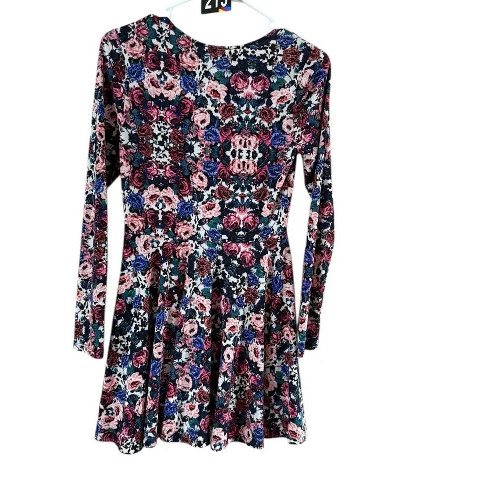 Show Me Your Mumu Blue and Pink Long Sleeve Sundress - Image 4