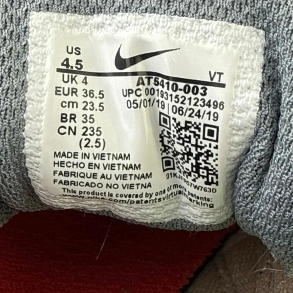 Nike Air Ghost Racer Women's Cool Gray Lace Up Running Sneakers Shoes Size 4.5 - Image 5