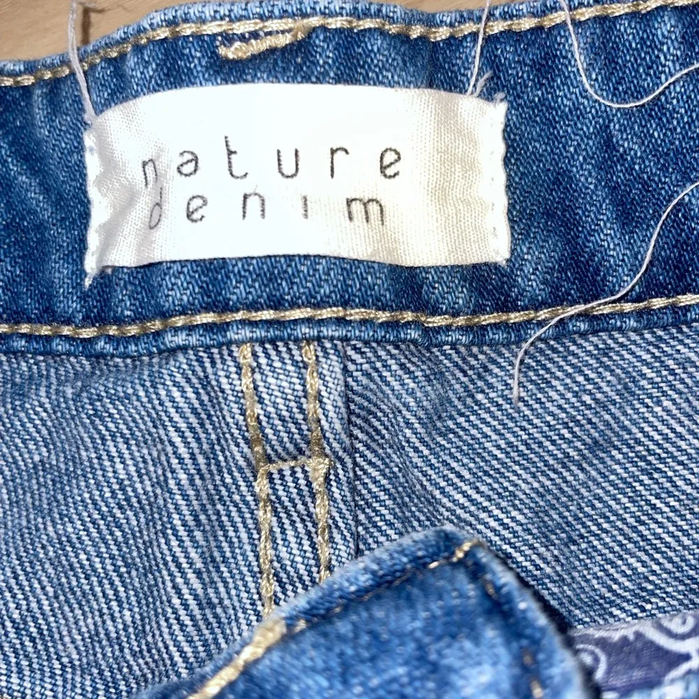 Nature Denim Blue Distressed Jean Shorts - Image 3