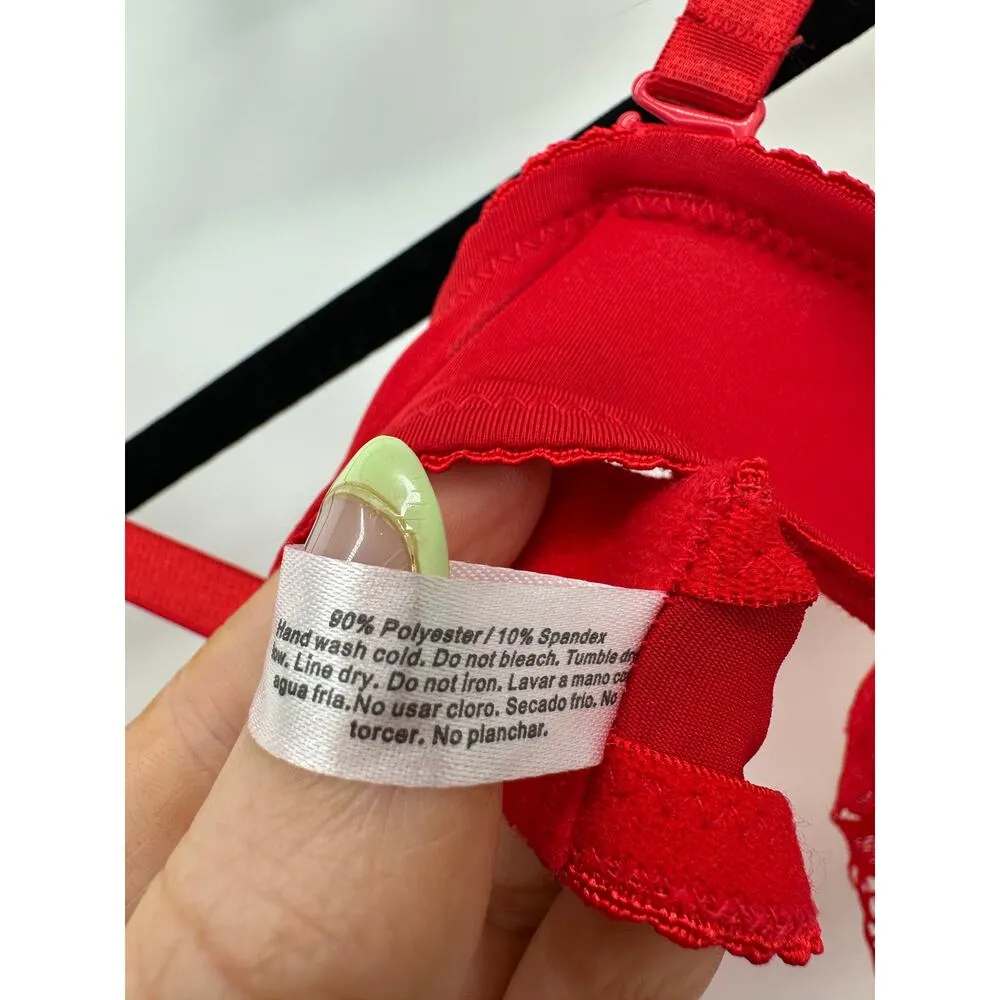 Vogue's Secret Bra Women 44D Red Lace Unlined Underwire Bra Sexy Date Night Size undefined - Image 6