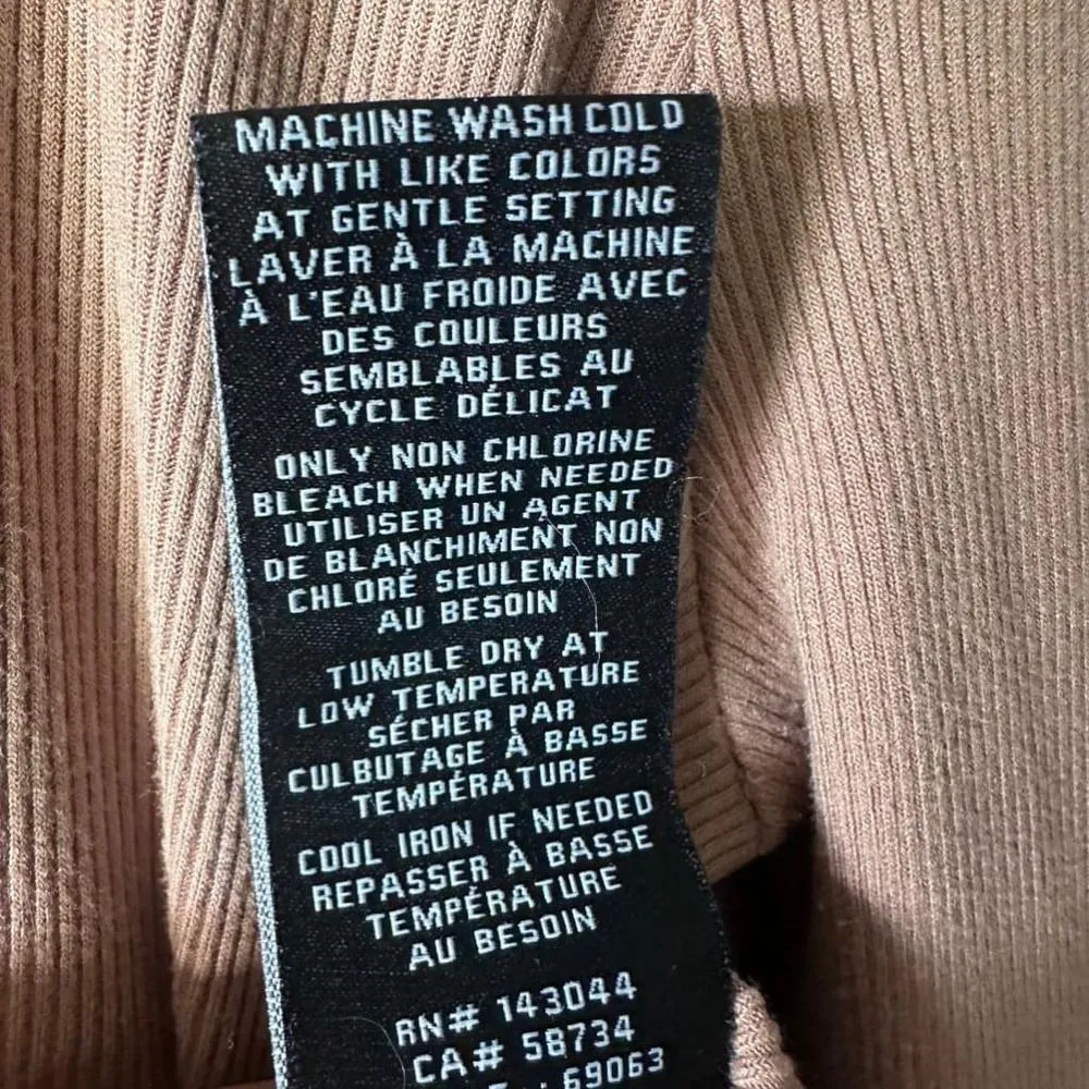 7 For All Mankind Brown Long Sleeve Ribbed Cardigan Sweater Women's Size L - Image 7