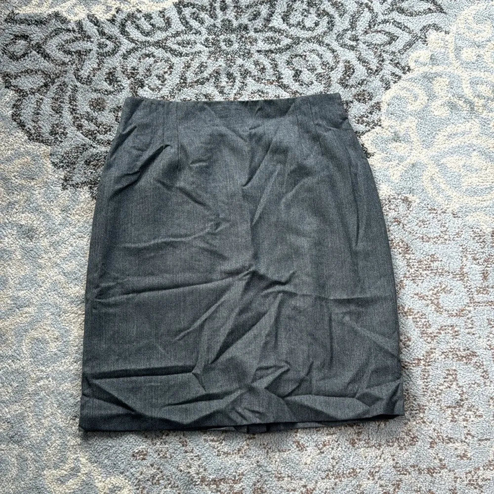 Vintage Jones New York Wool Blazer & Skirt Set Gray 14 - Image 13