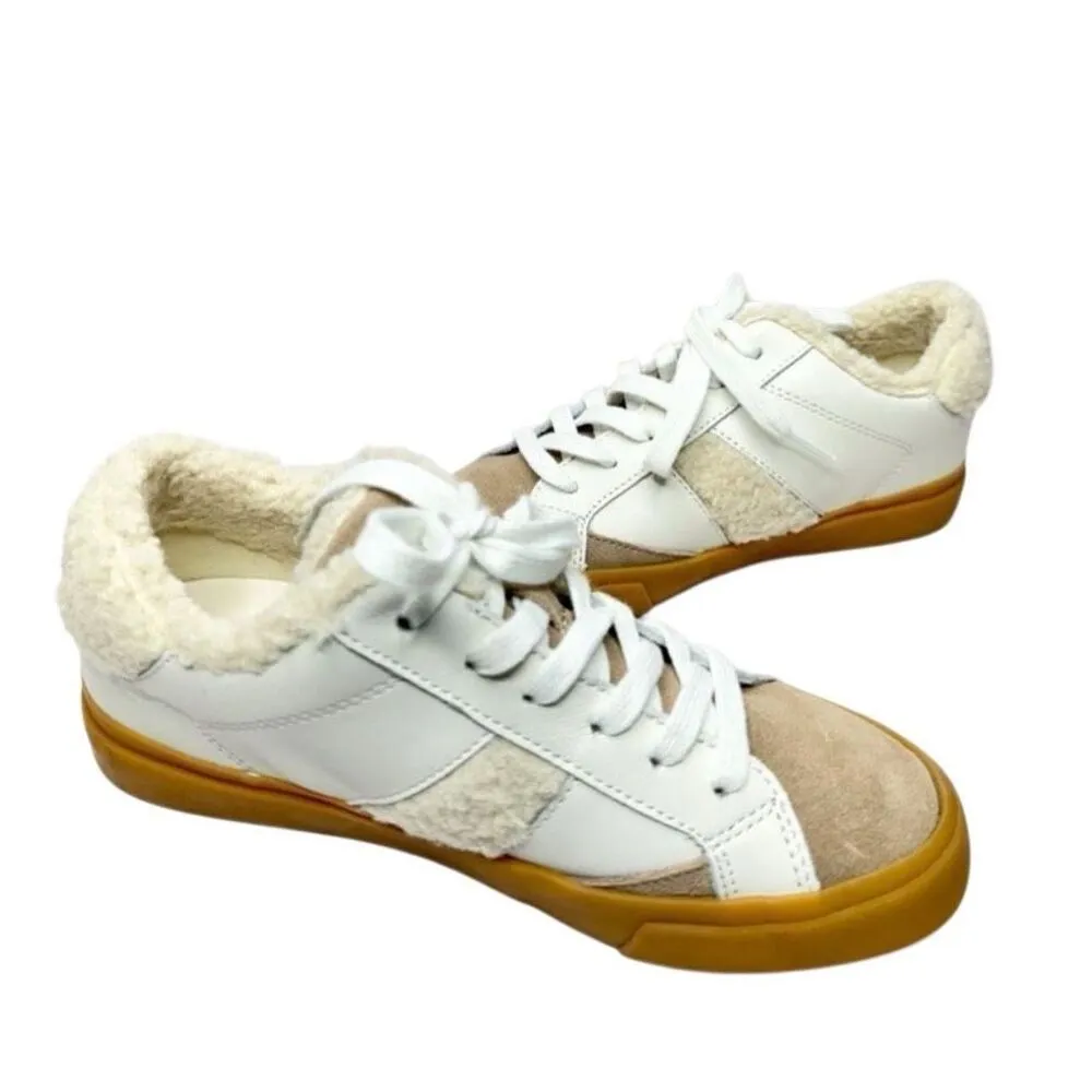 Marc Fisher Ltd. Sneaker Size 6 Tan White Suede Faux Shearling Winter Shoes - Image 10