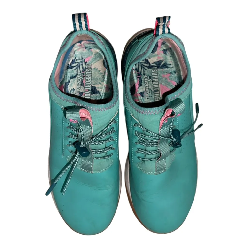 CLOVE Limited Edition Pacific Palm Sneakers Womens 8.5 Nursing Comfort CL015 Blue - Image 5