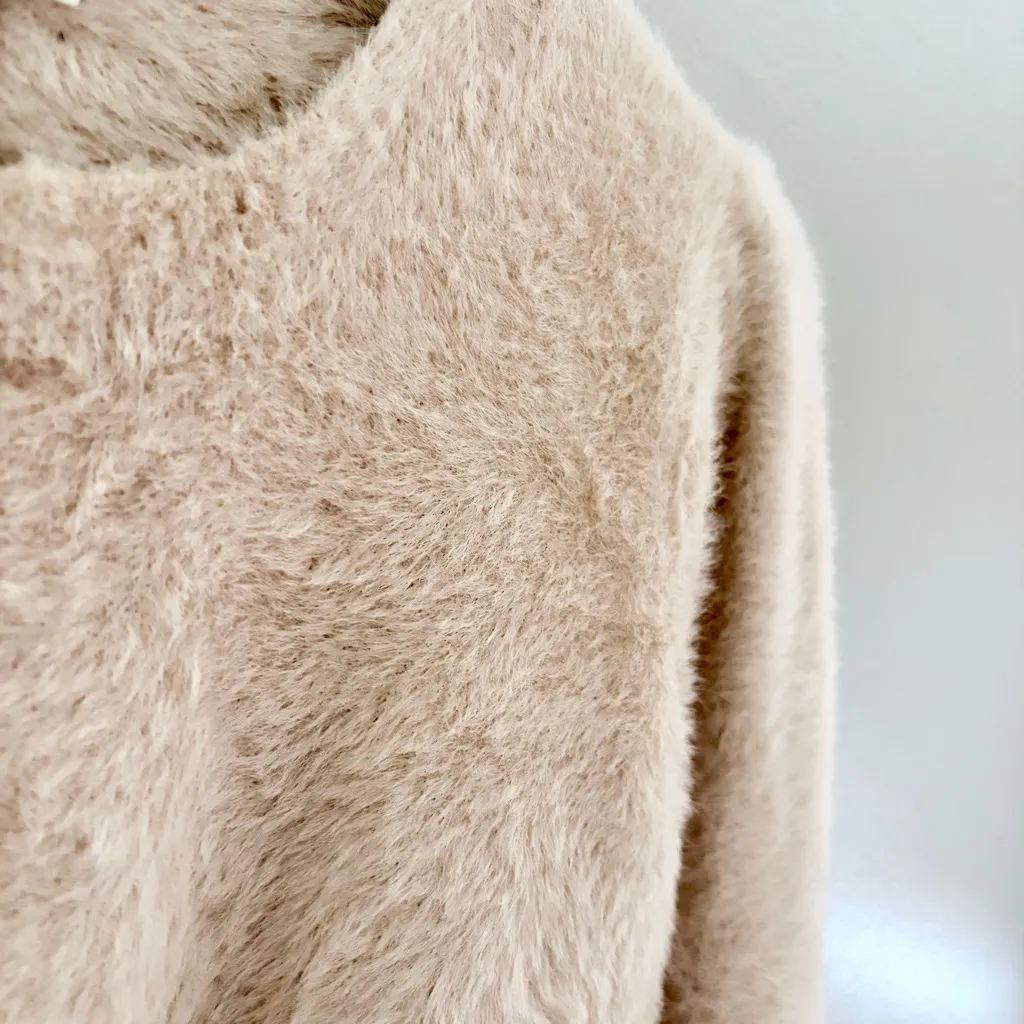 Women’s ASTR Mohair Sweater Tan Small - Image 3