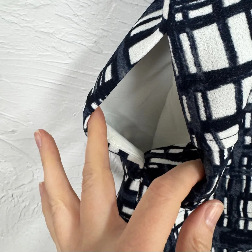 Madewell Blue Plaid Sleeveless Fit & Flare Mini Dress Womens 2 Preppy Academia - Image 9