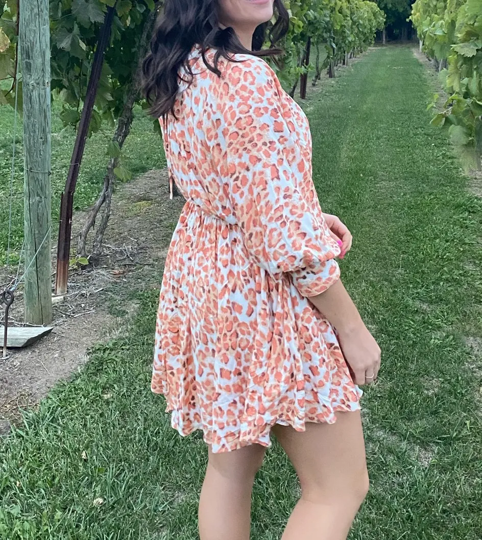 Boutique Dress Orange Size M - Image 2