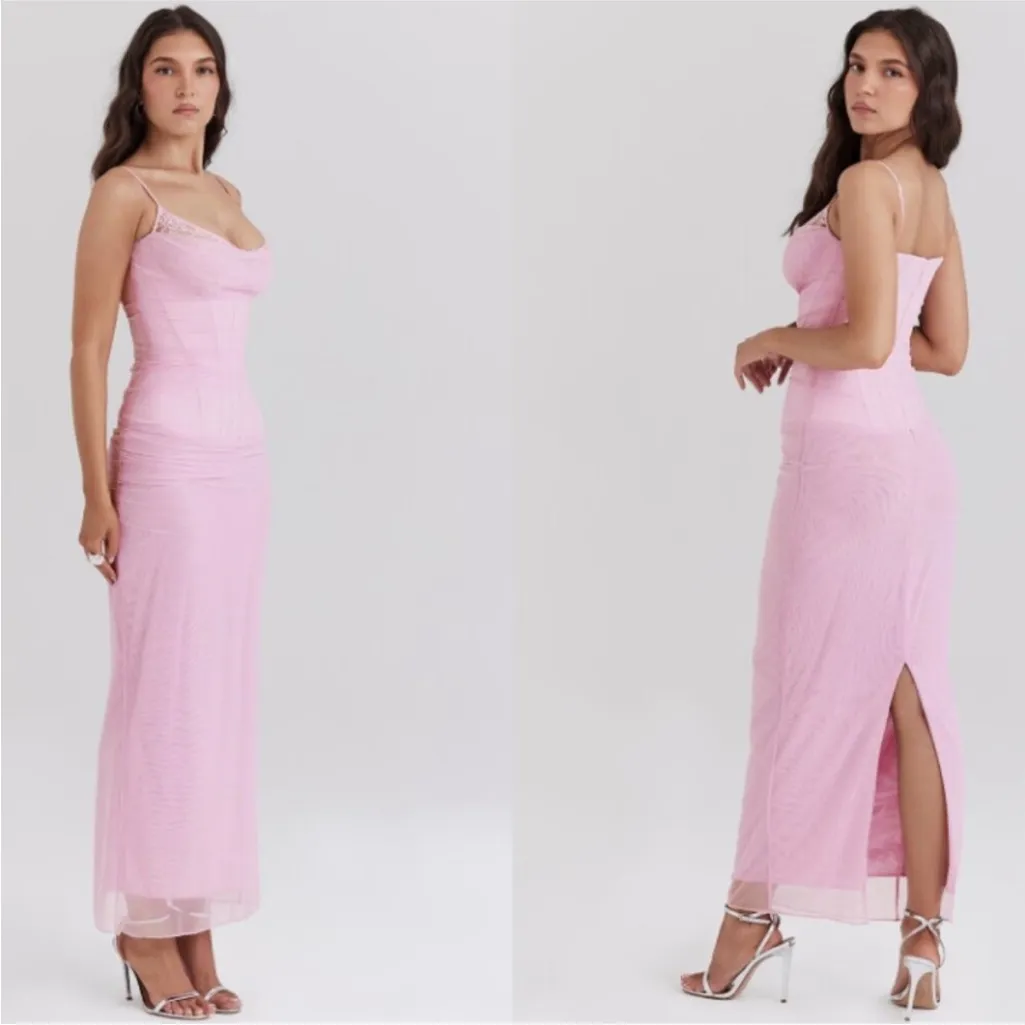 HOUSE OF CB  XS D-DD 'Nalini' Cotton Candy Corset Maxi Dress NWOT‎ - Image 7