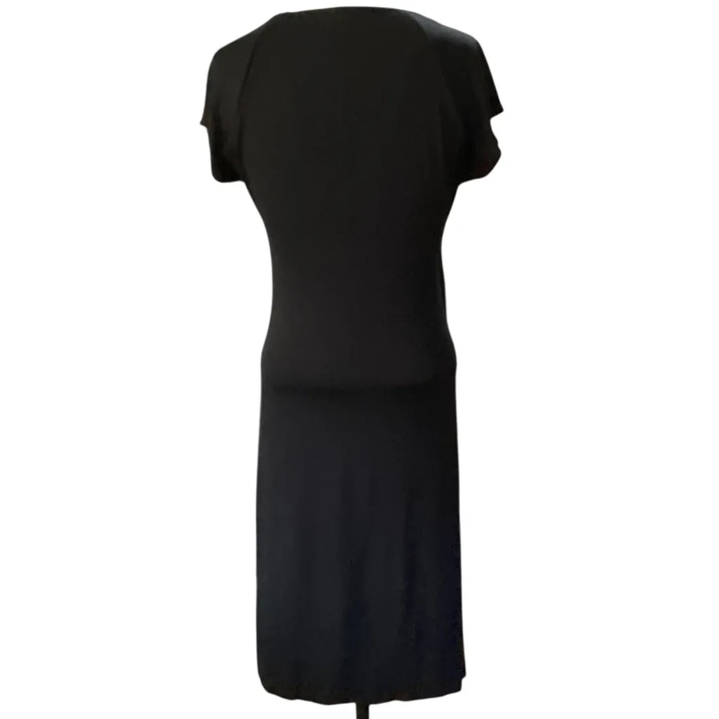 Seraphine Black Maternity & Nursing Wrap Dress Size 6 - Image 4