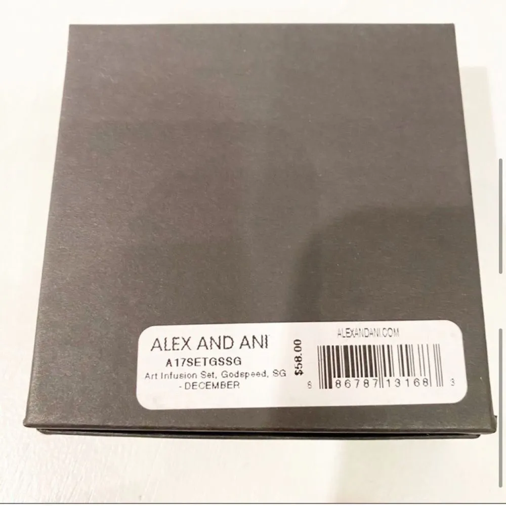 Alex and Ani Godspeed Art Infusion Crescent Moon, Feathers and Beads Bangle Set - Image 6