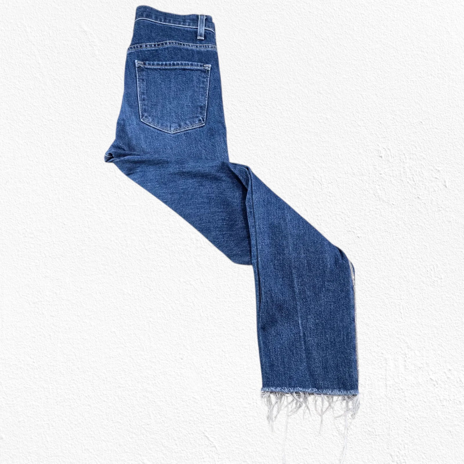 J Brand Medium Jules High Rise Rhinestone Stripe Straight Crop Jeans Size 26 - Image 10