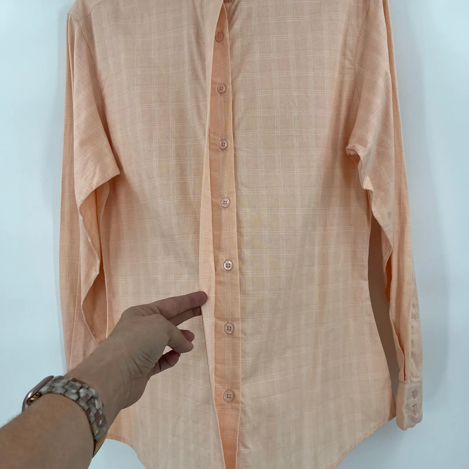Vintage Pale Horse Designs Womens Top Sz 10 Cottage Y2K Tie Western Romantic Orange - Image 5