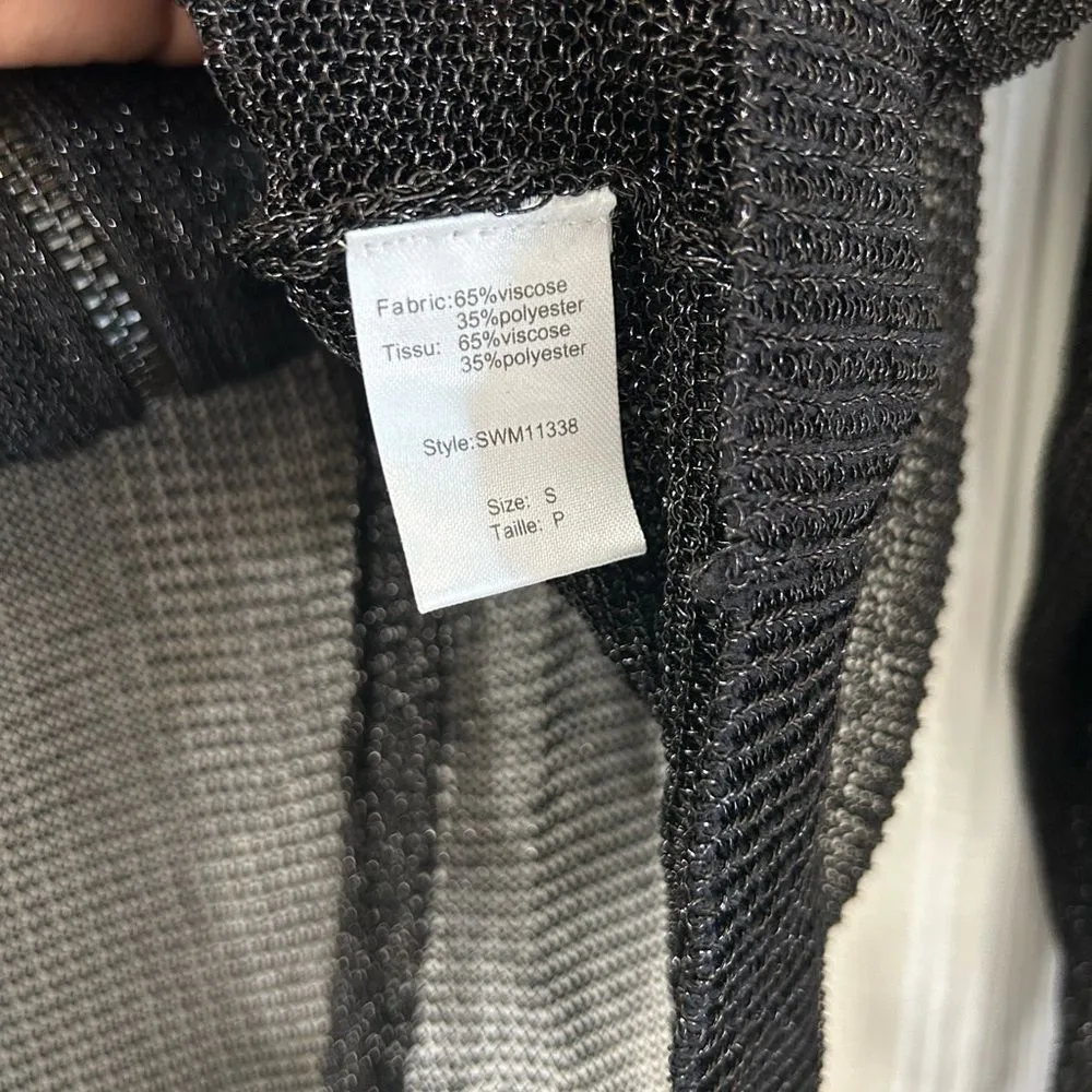 Elan Silver Sheer Knitted Zip Up
Cardigan(Size Small) - Image 5