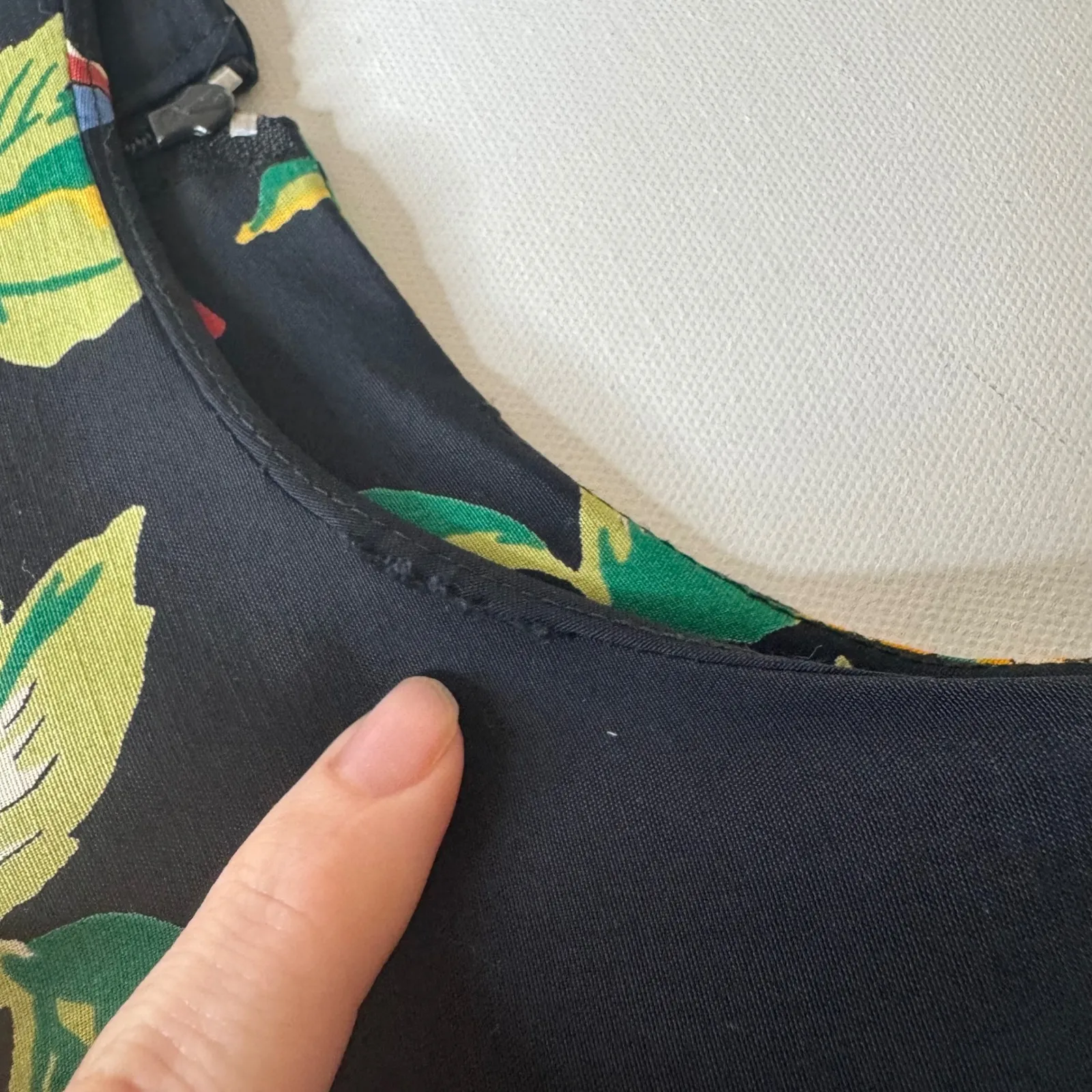 KC Spencer Vintage Floral‎ Butterfly Print Midi Dress Sz 6 Black Feminine Retro - Image 8