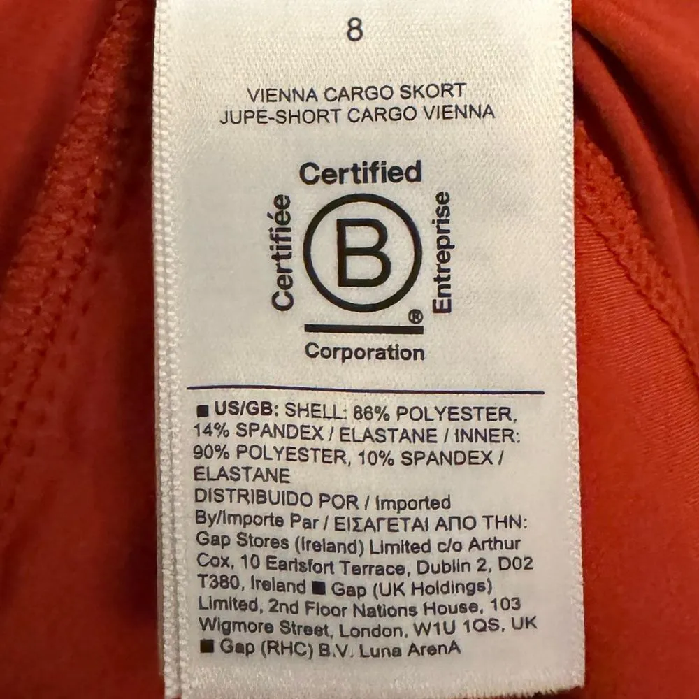 Athleta Size 8 Vienna Cargo Lined Skort Golf Preppy Athletic - Image 10