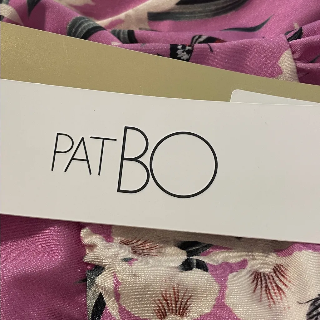 patBO Ruffle Strap Wrap swim Top size Large Pink - Image 6