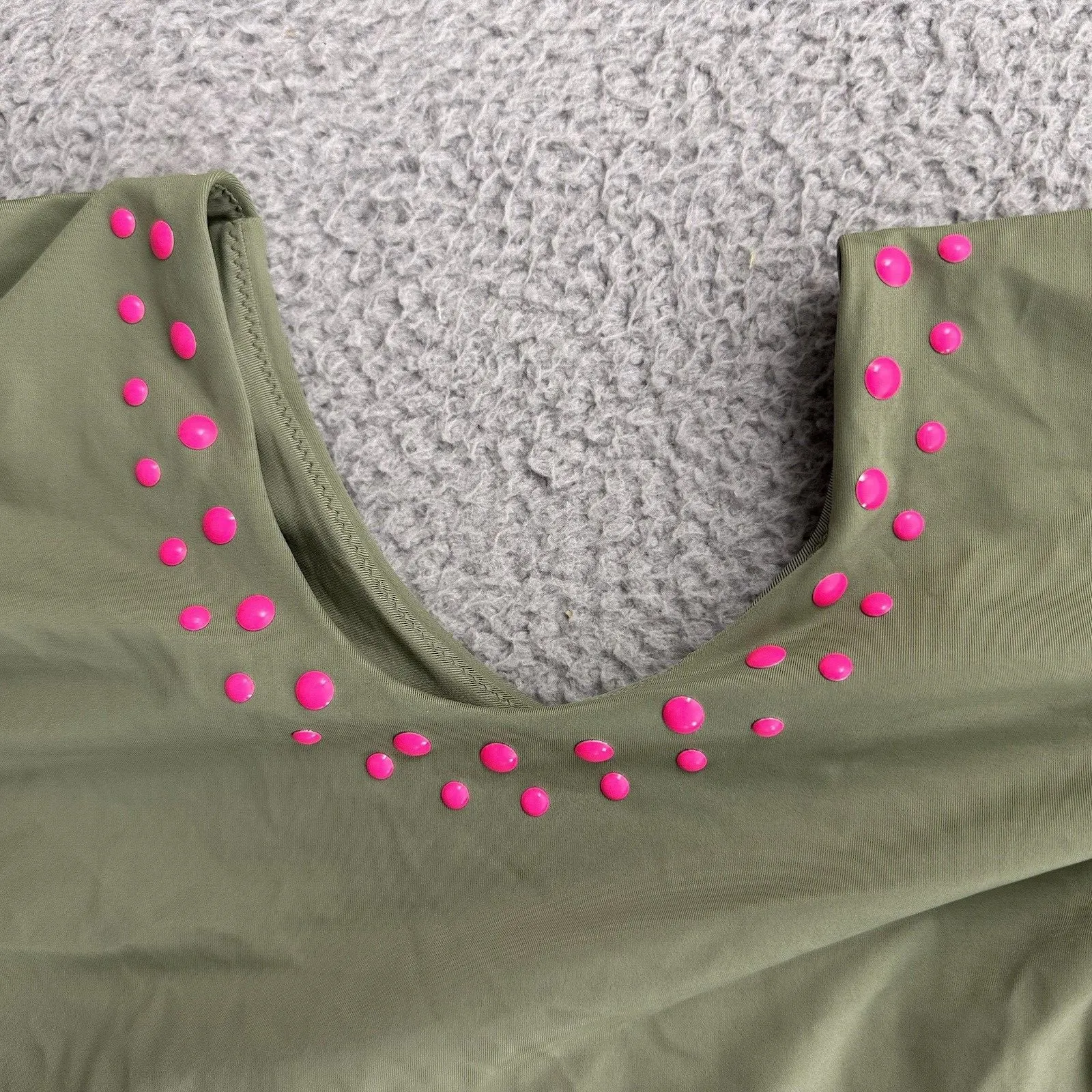 NWT Aerie Cut Out Full Coverage One Piece Swimsuit‎ Olive Beach Travel Wo… - Image 2