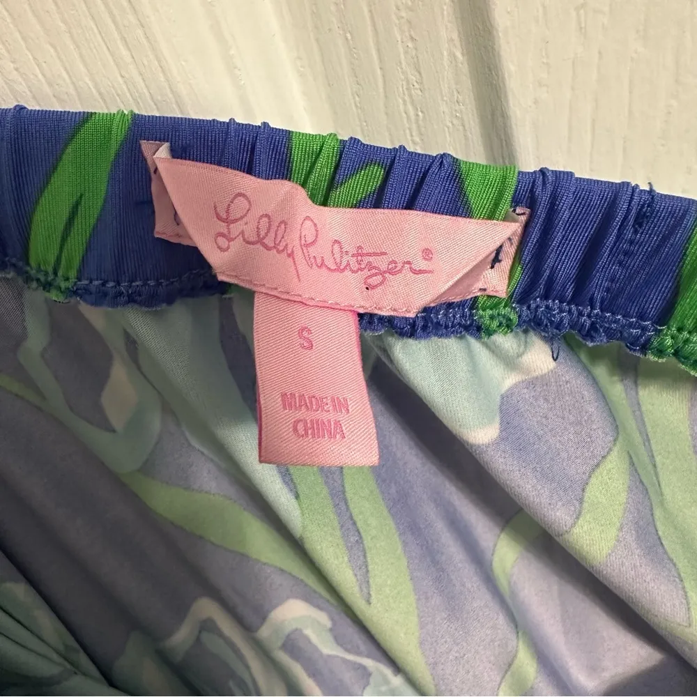 Lilly Pulitzer Halter Jumpsuit Purple/blue And Turquoise $228‎ Size S RARE! Euc - Image 2
