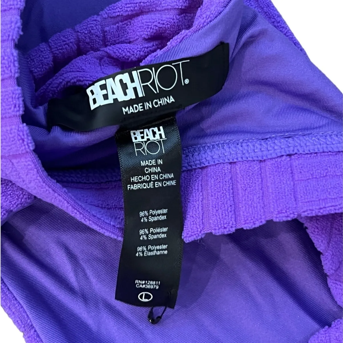 Beach Riot Peyton Ribbed Bikini Top Size Large - Image 6