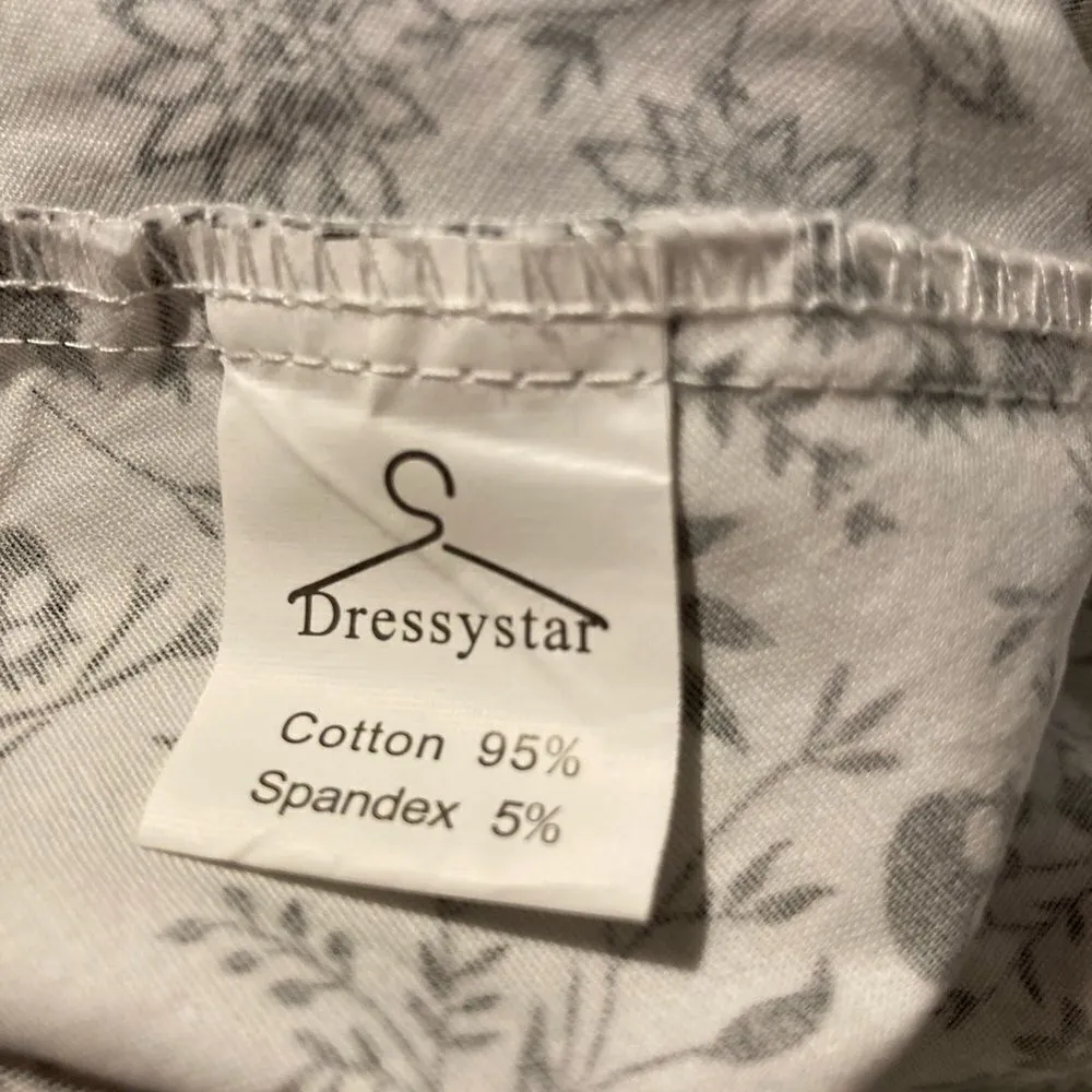 DRESSYSTAR, Black & White Floral Dress, Sz 3XL/Asian Sizing, USA Sizing XL - Image 6