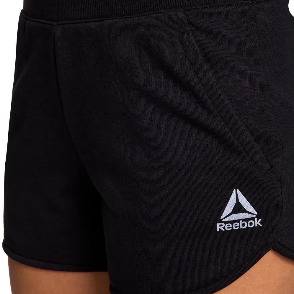 Reebok Women Black Athleisure Shorts With Pockets Logo Size L - Image 7
