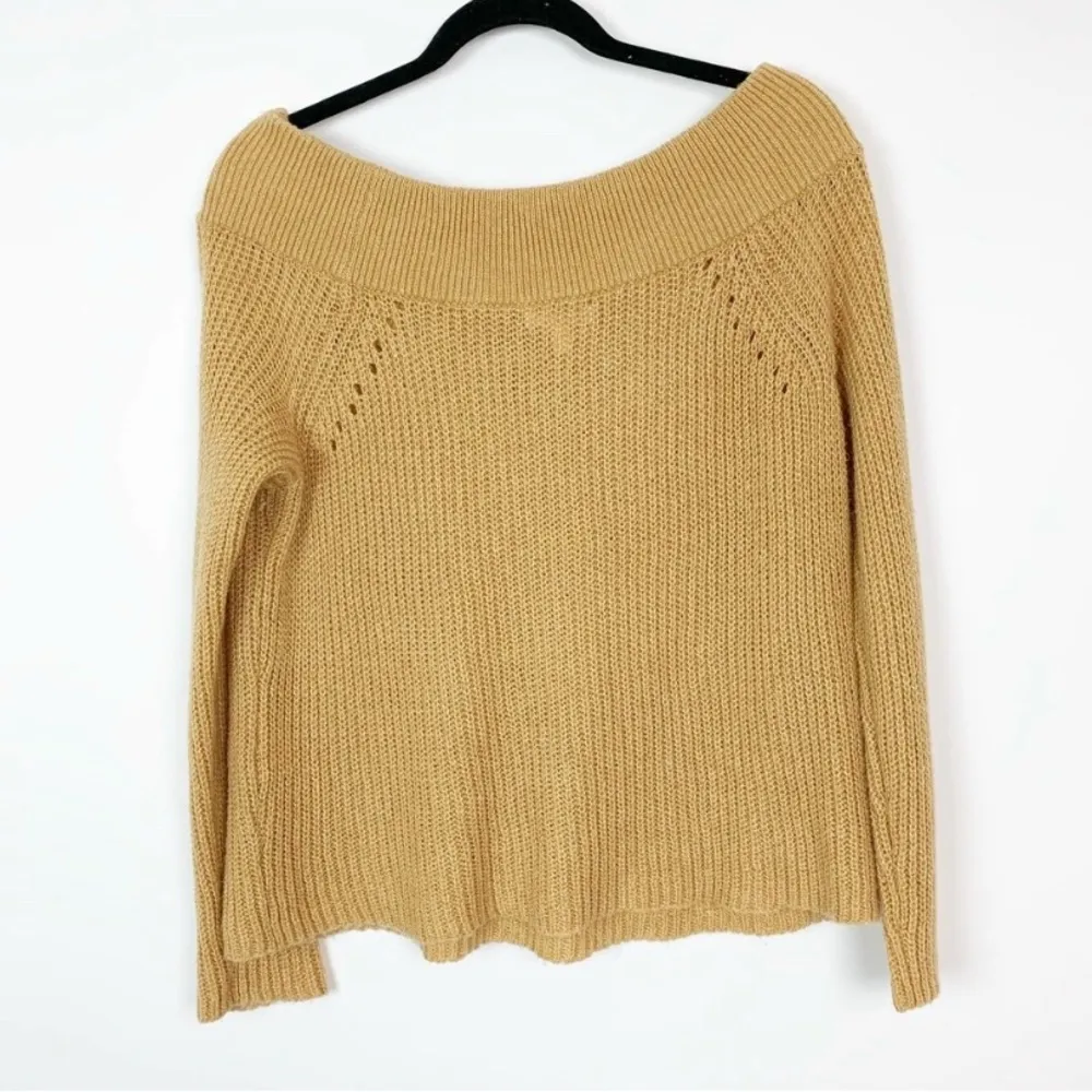 Women's Off-Shoulder Sweater - Tan - Image 5