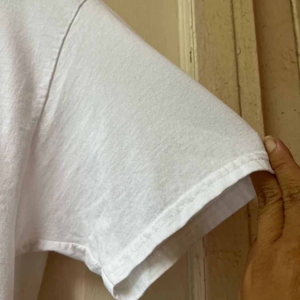 Vintage cute Charlie Brown marc emoji time stamp thank you white tee shirt - Image 3