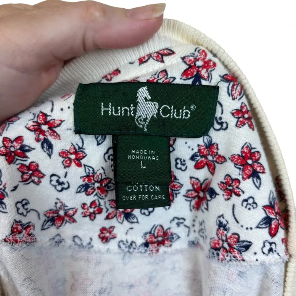 Vintage  blouse, size Large, floral print, summer, beach, vacation - Image 5