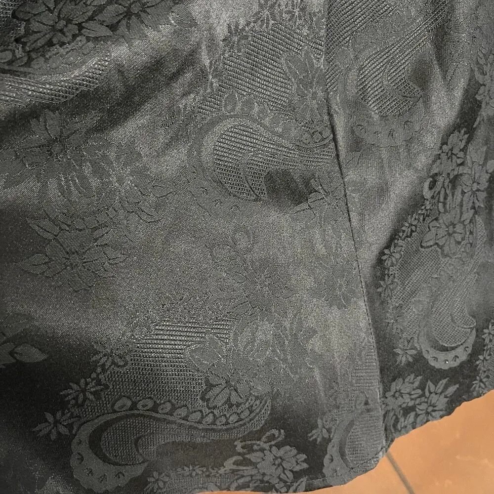 Hearts & Roses Black Poofy Floral (8) Dress Goth Ruffles Lace Up Open Shoulder - Image 6