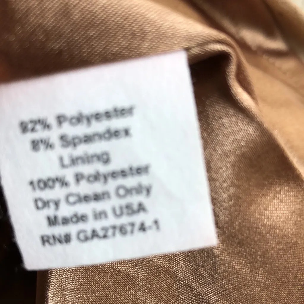 Eva Franco tan vegan suede eyelet‎ midi dress with belt women’s size 8 New - Image 6