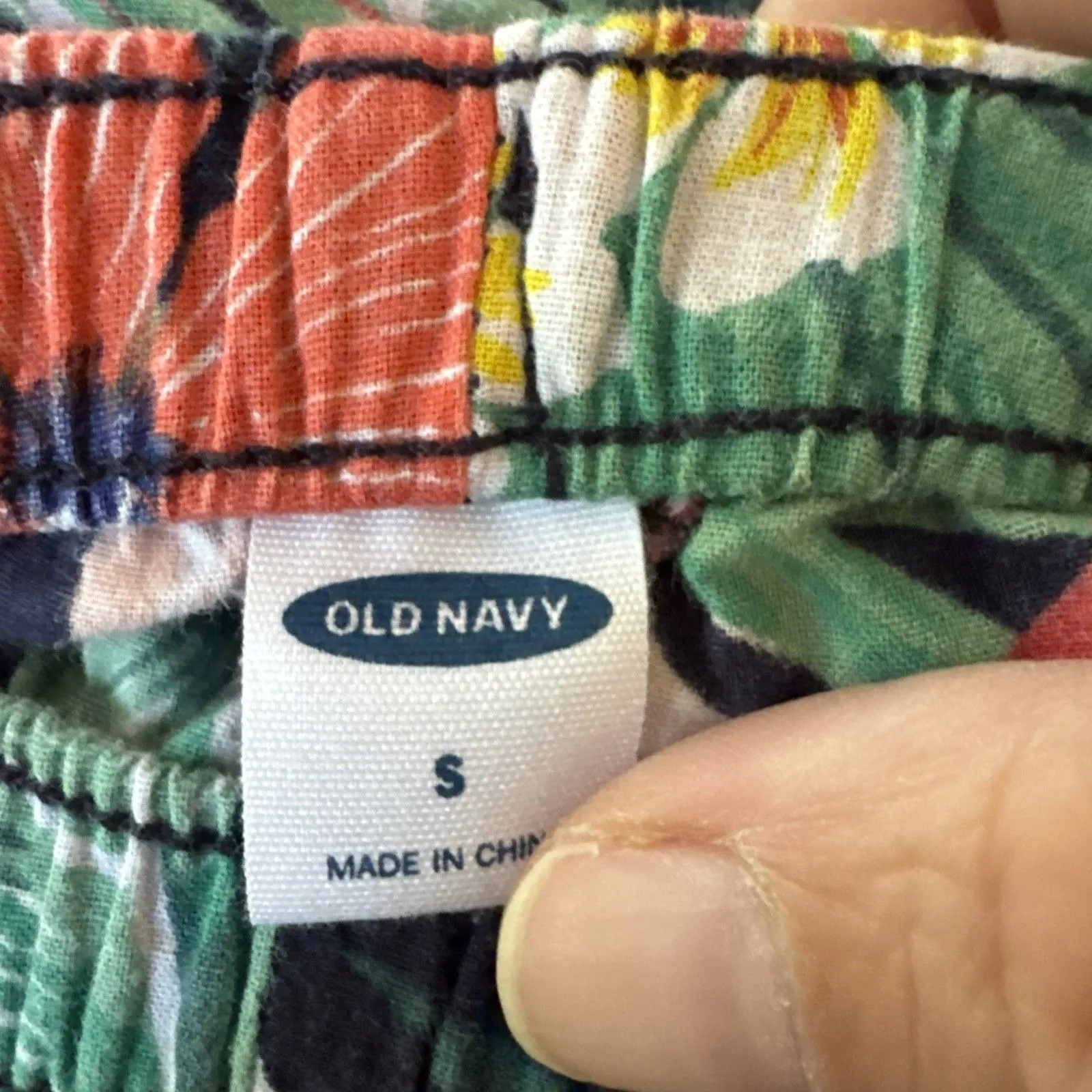 Old Navy Women's Lounge PJ Shorts Sz S Navy Flamingo Print Blue tropical Cotton - Image 2