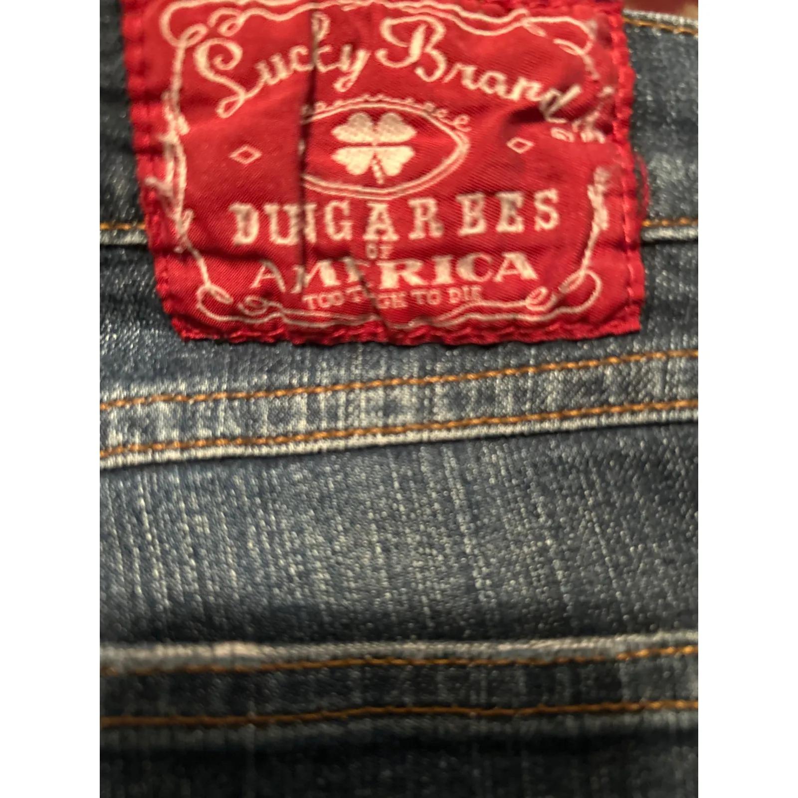 Lucky Brand Dungarees Womens Jeans Midrise Flare Reg Length Size 10 30 Dark Wash - Image 6