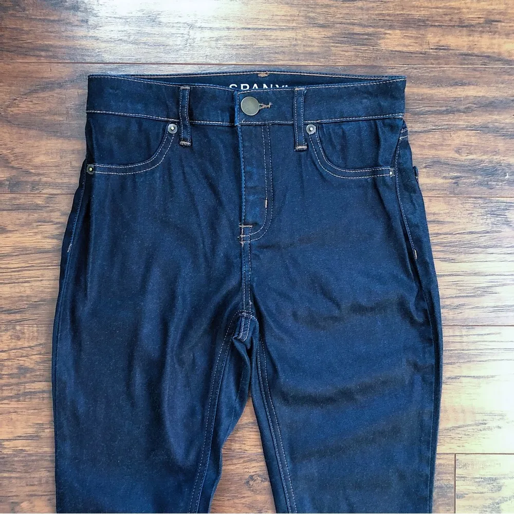 SPANX • Slim-X Ankle Jeans skinny jeggings Midnight Rinse dark wash indigo crop - Image 3