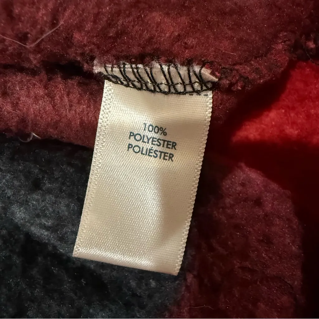 BKE Buffalo Plaid Check Half Zip Pullover Sherpa Sweater Women’s Small Red/Black - Image 5